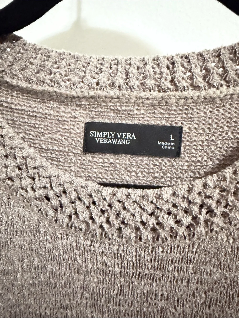 Simply Vera Women's Vera Wang Sweater Tank Top Vest Taupe Brown NWOT